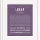 Luana | Name Art Print