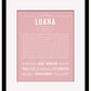 Luana | Name Art Print