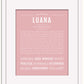 Luana | Name Art Print
