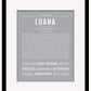 Luana | Name Art Print