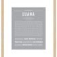 Luana | Name Art Print