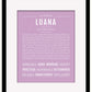 Luana | Name Art Print