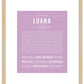 Luana | Name Art Print