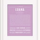 Luana | Name Art Print