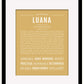 Luana | Name Art Print