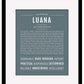 Luana | Name Art Print