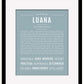 Luana | Name Art Print