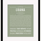 Luana | Name Art Print