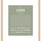 Luana | Name Art Print