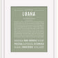 Luana | Name Art Print