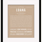 Luana | Name Art Print