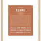 Luana | Name Art Print