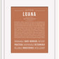 Luana | Name Art Print