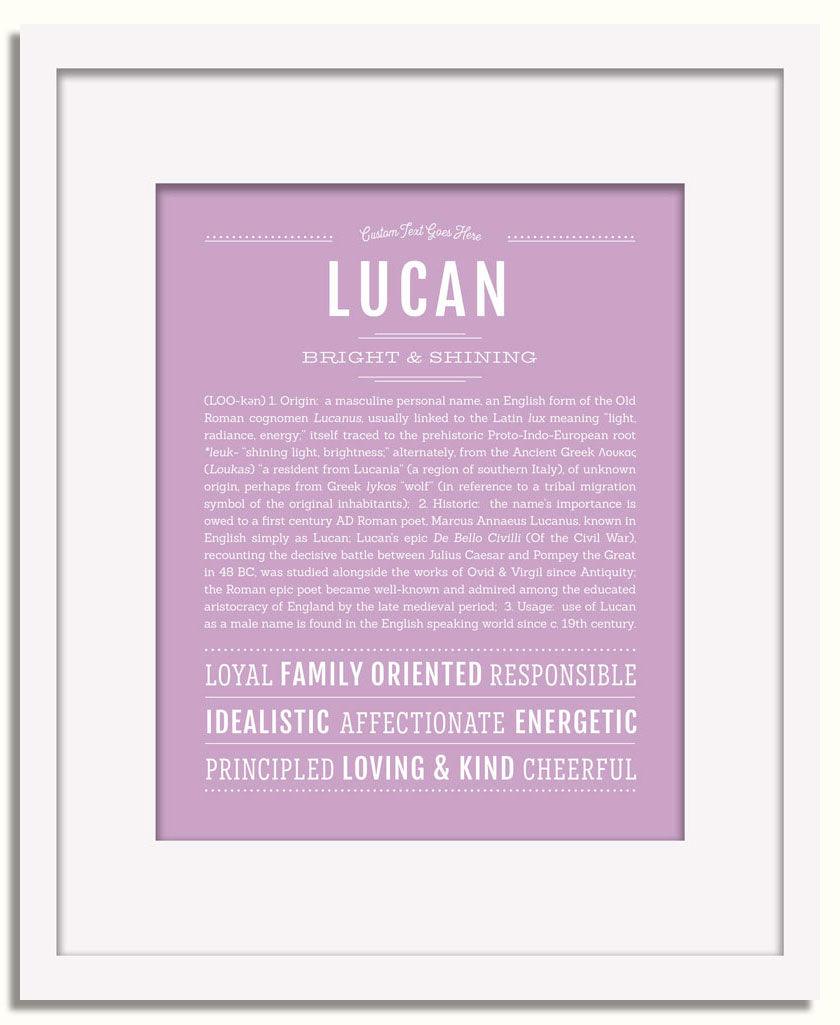 Frame Options | Lilac | White Frame, Matted