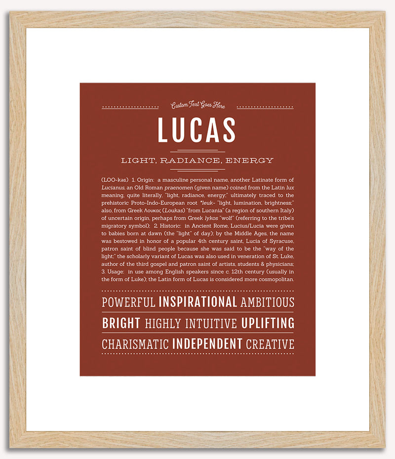 Lucas | Name Art Print