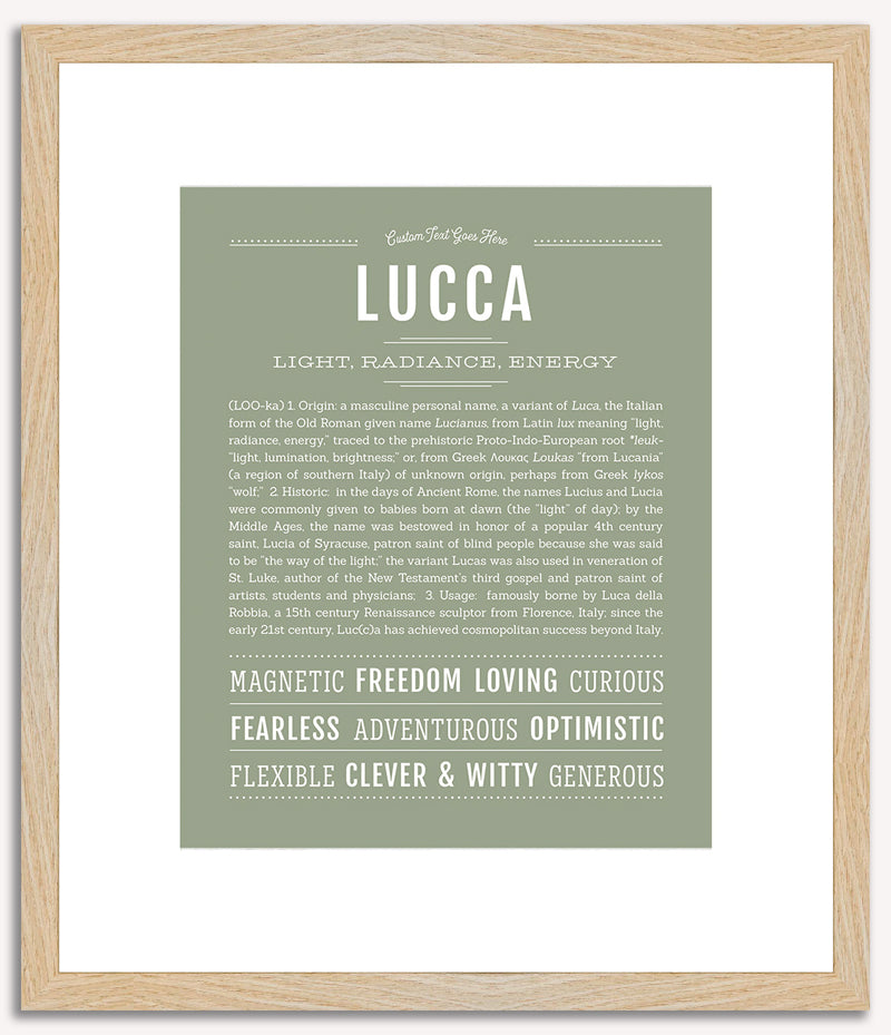 Lucca (male) | Name Art Print