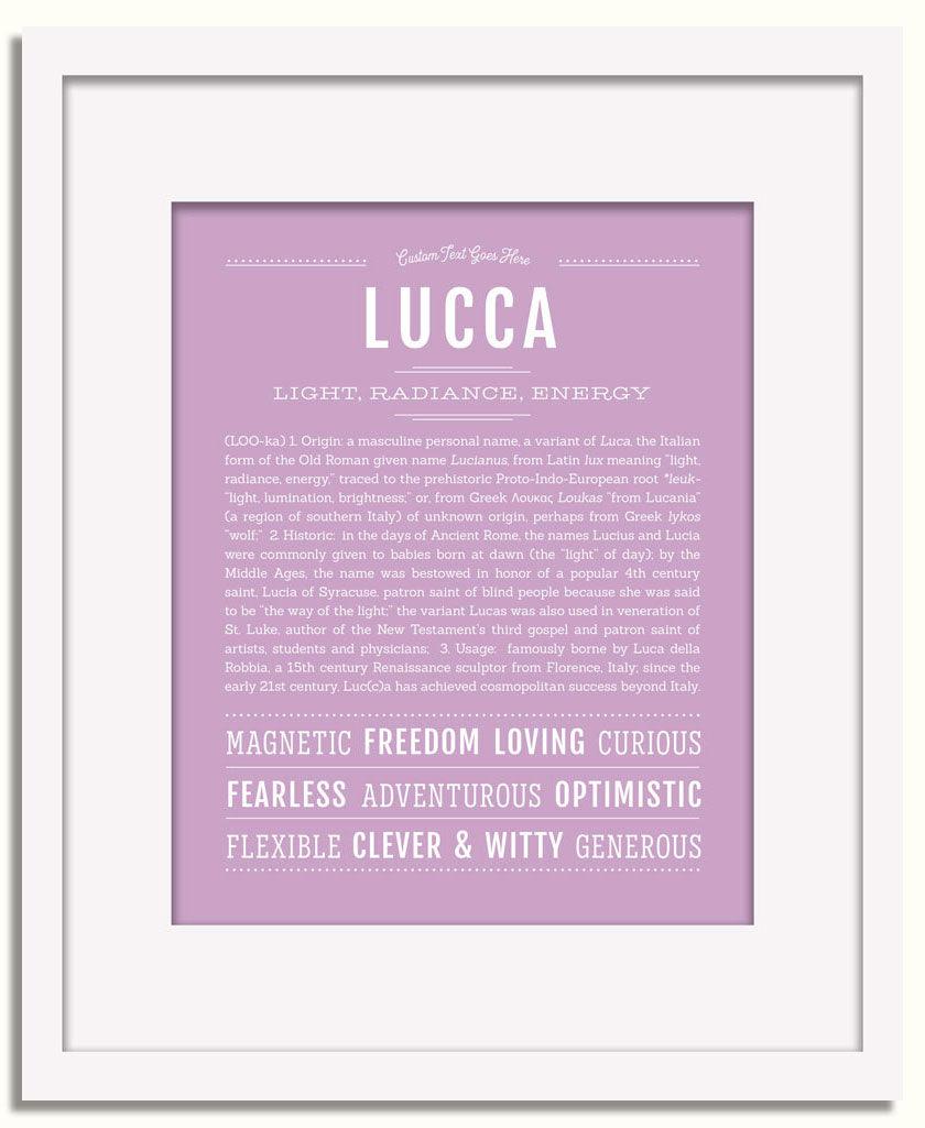 Frame Options | Lilac | White Frame, Matted