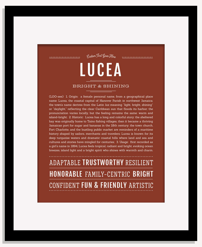 Lucea | Name Art Print