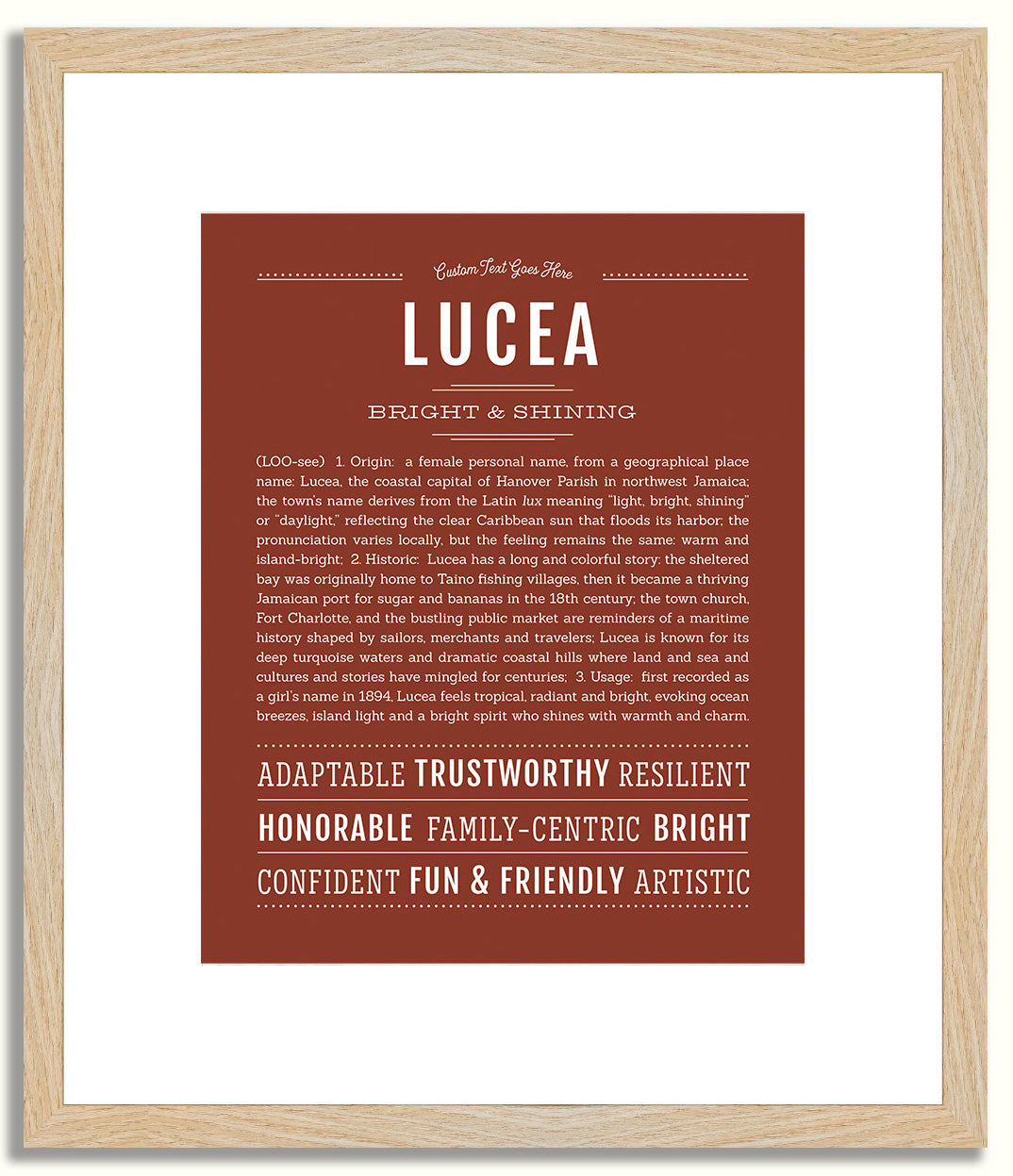 Lucea | Name Art Print