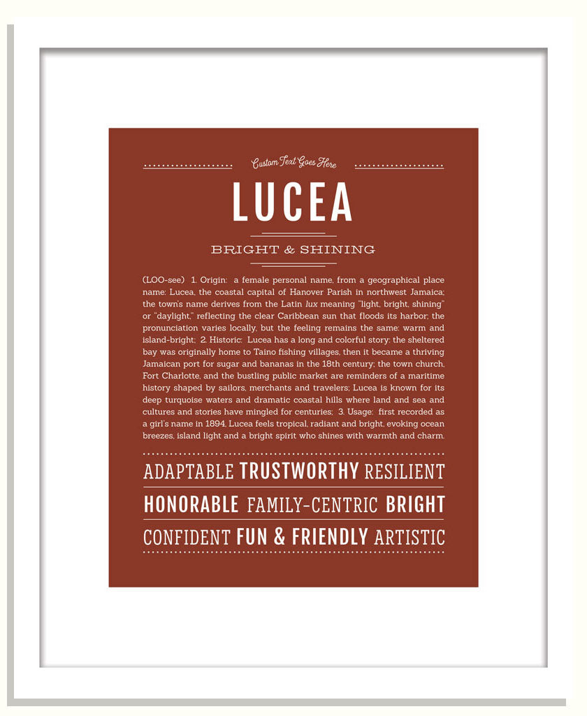 Lucea | Name Art Print