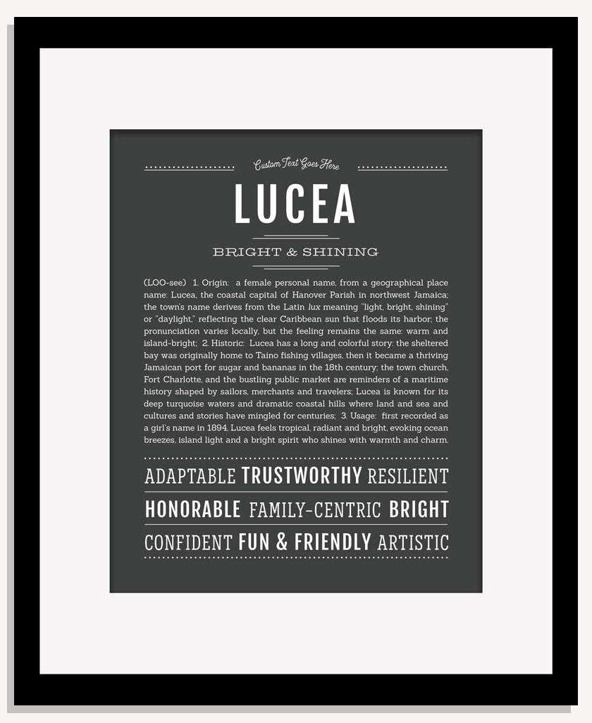 Lucea | Name Art Print