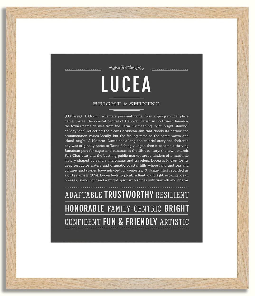 Lucea | Name Art Print