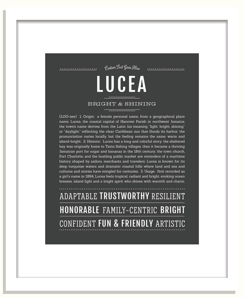 Lucea | Name Art Print