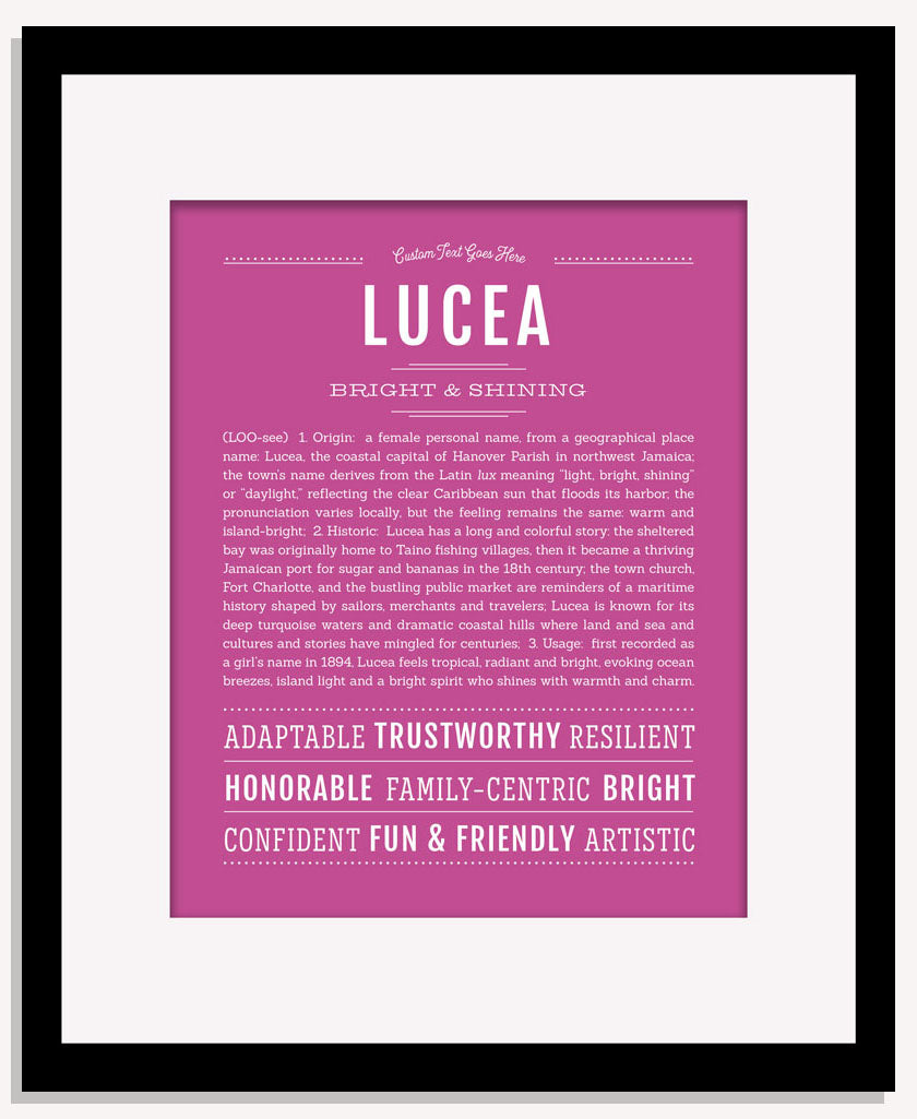 Lucea | Name Art Print