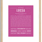 Lucea | Name Art Print