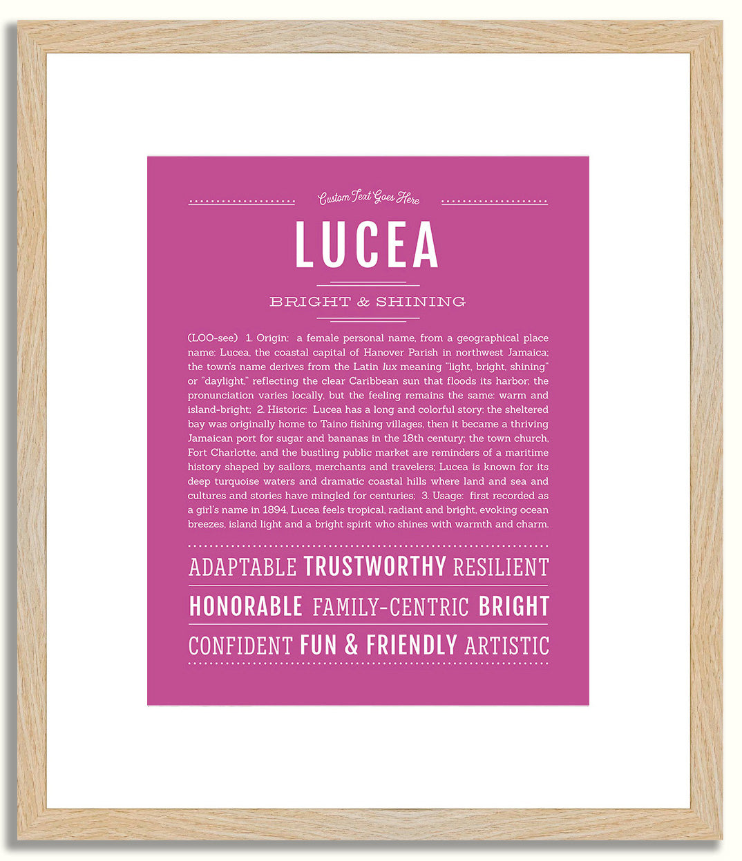 Lucea | Name Art Print
