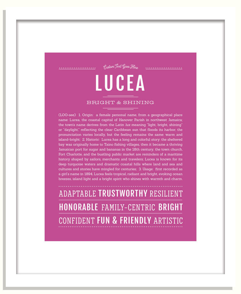 Lucea | Name Art Print