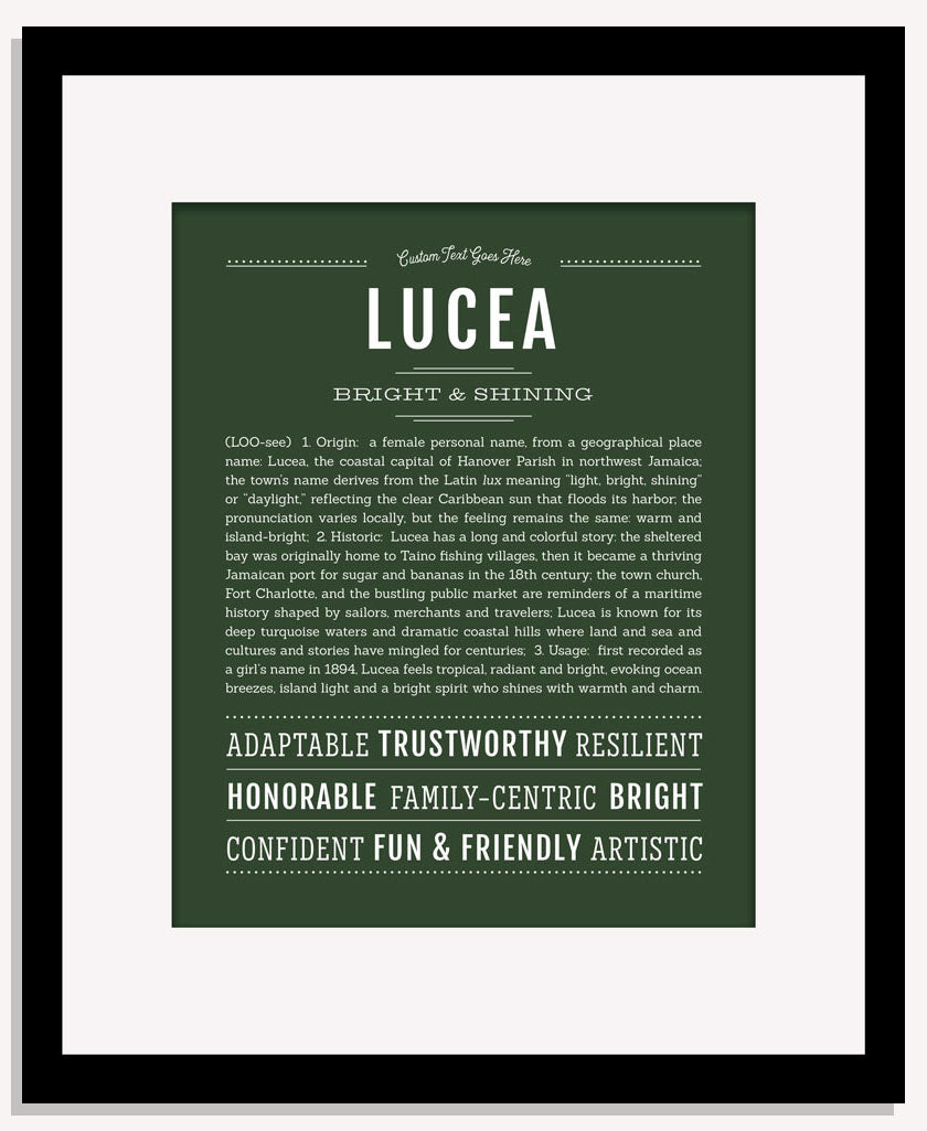 Lucea | Name Art Print