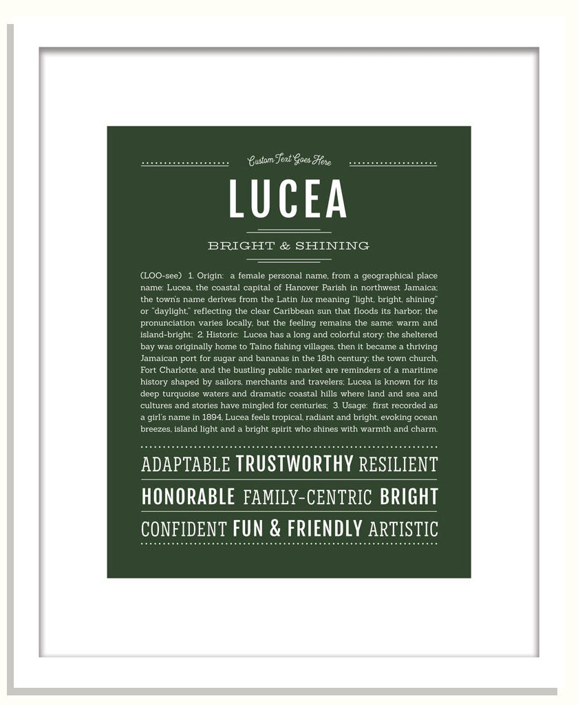 Lucea | Name Art Print