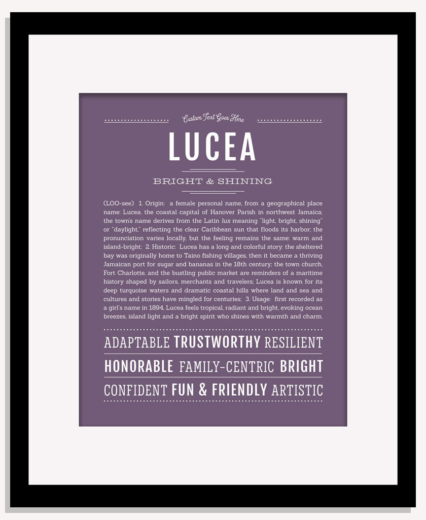 Lucea | Name Art Print