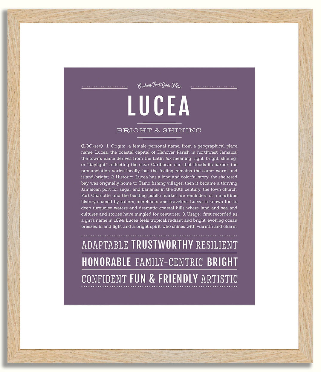 Lucea | Name Art Print