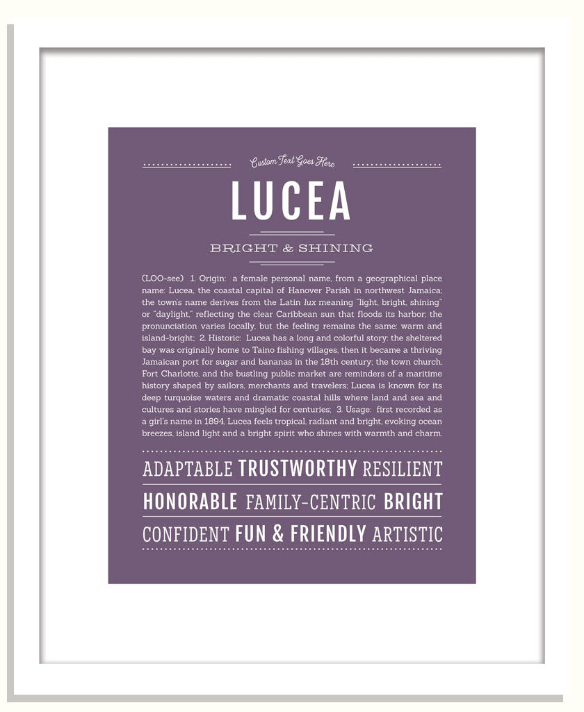 Lucea | Name Art Print