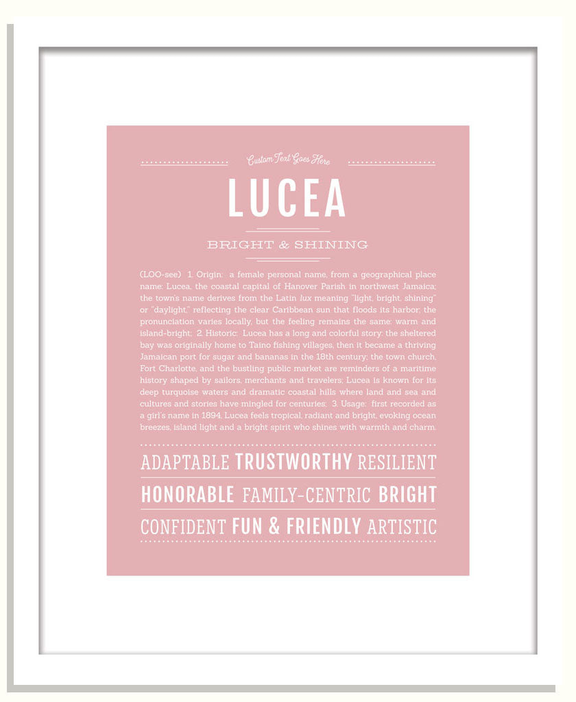Lucea | Name Art Print