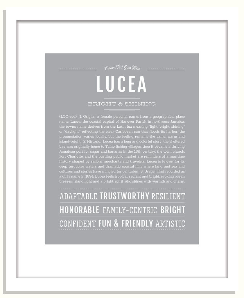 Lucea | Name Art Print