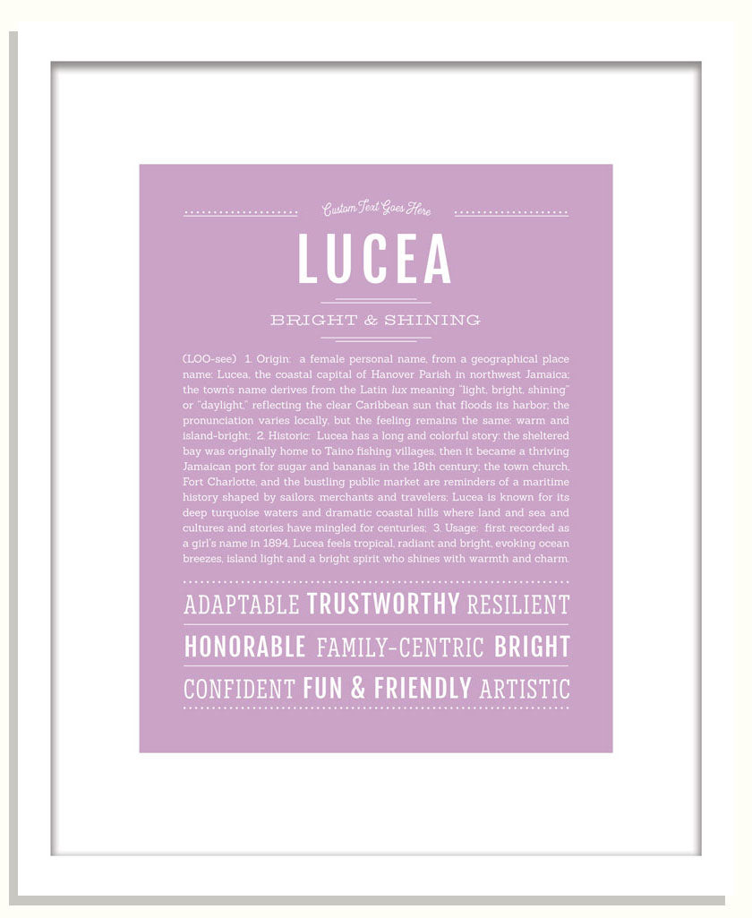 Lucea | Name Art Print