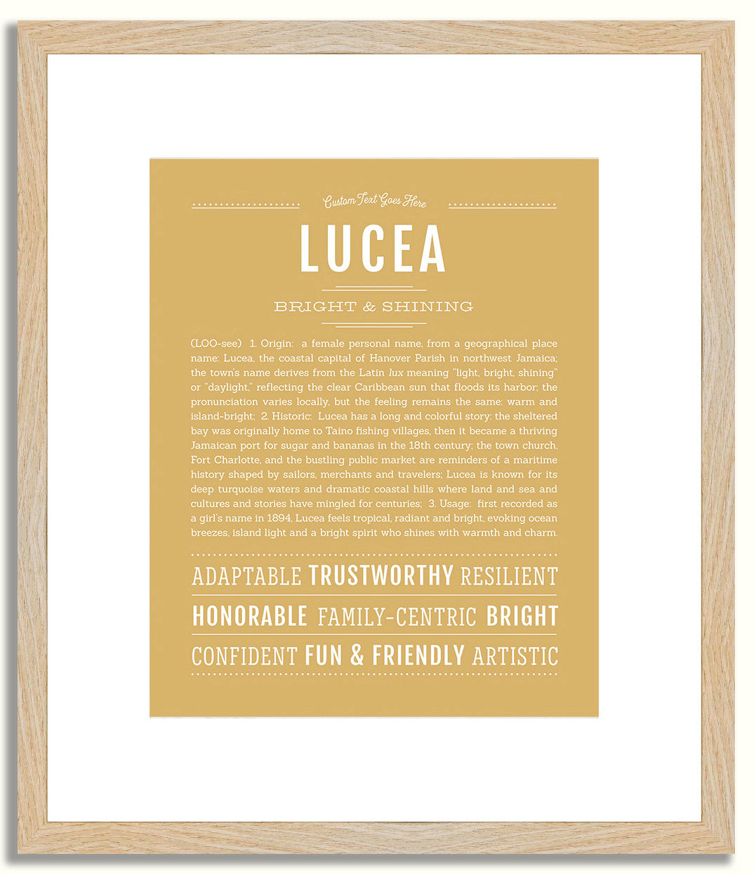 Lucea | Name Art Print