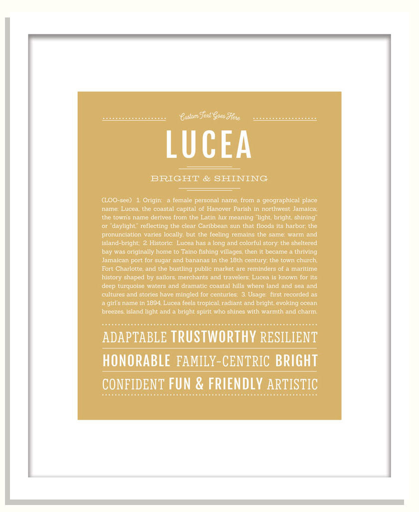 Lucea | Name Art Print