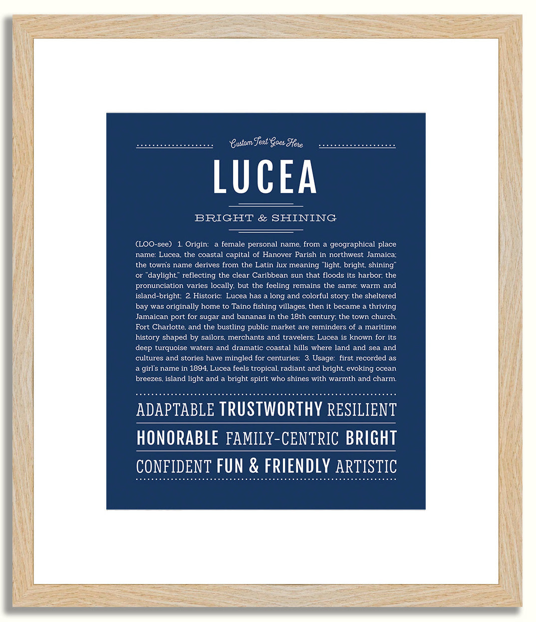 Lucea | Name Art Print