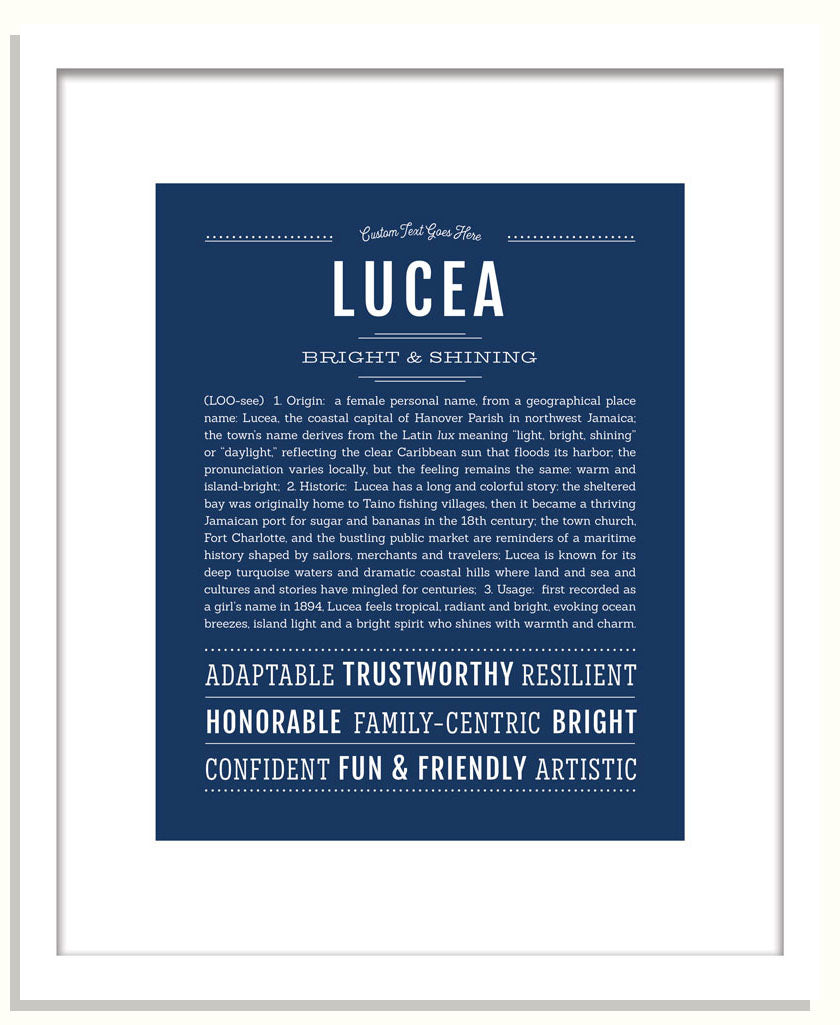 Lucea | Name Art Print
