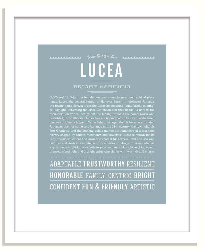 Lucea | Name Art Print