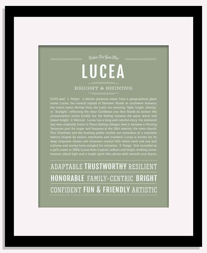 Lucea | Name Art Print