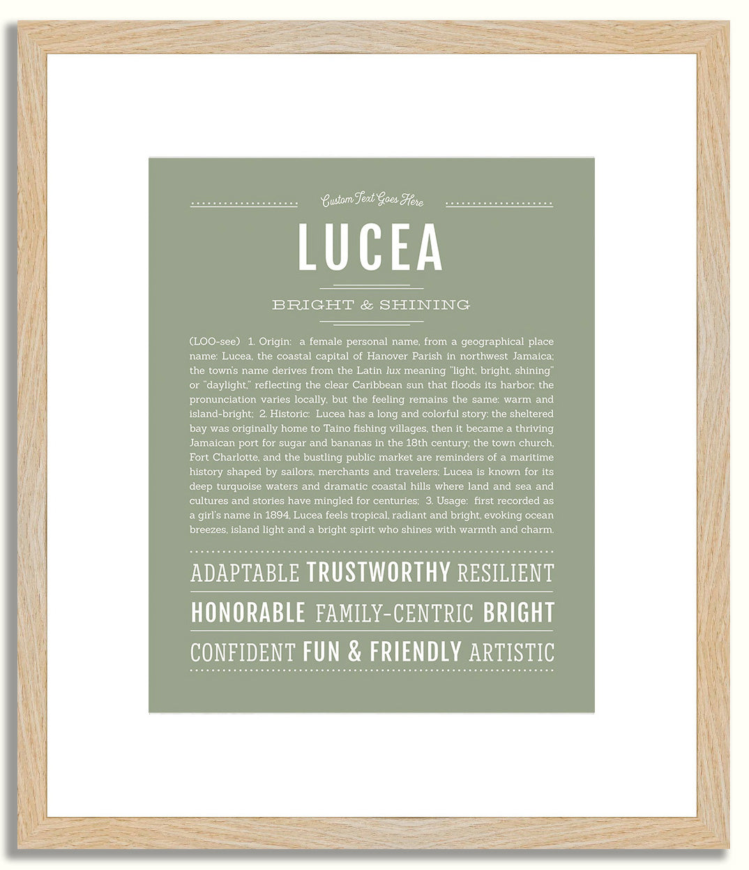 Lucea | Name Art Print