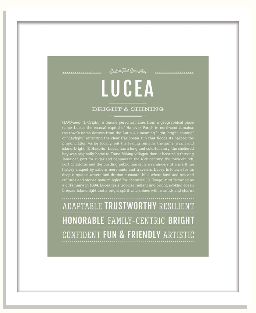 Lucea | Name Art Print
