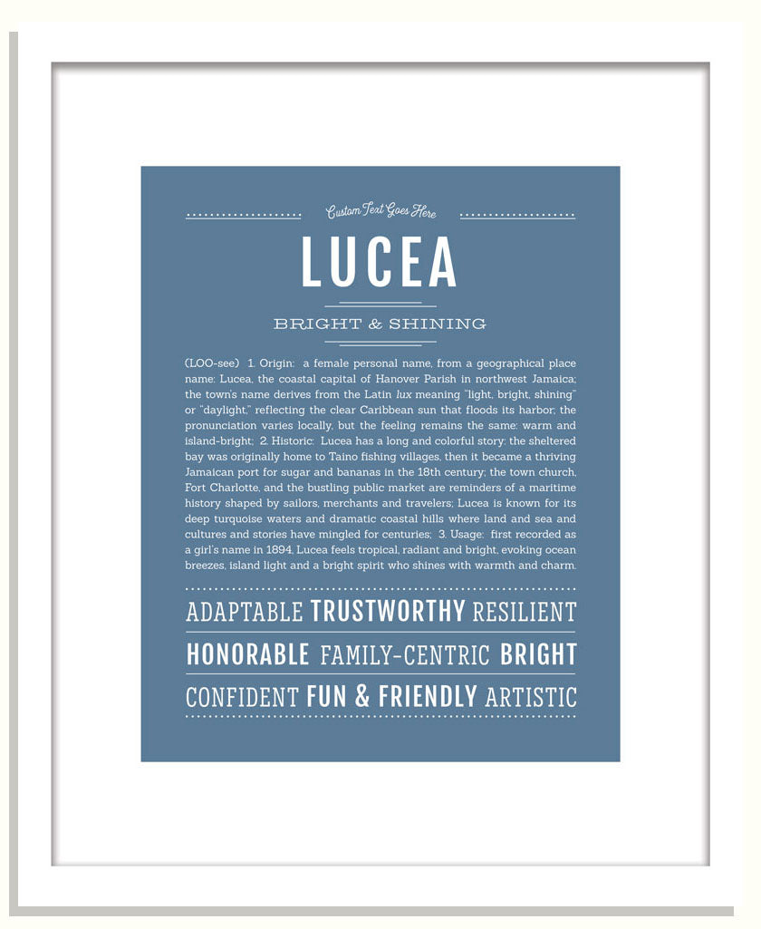 Lucea | Name Art Print