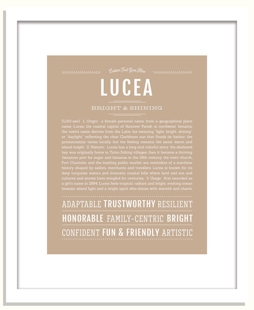 Lucea | Name Art Print