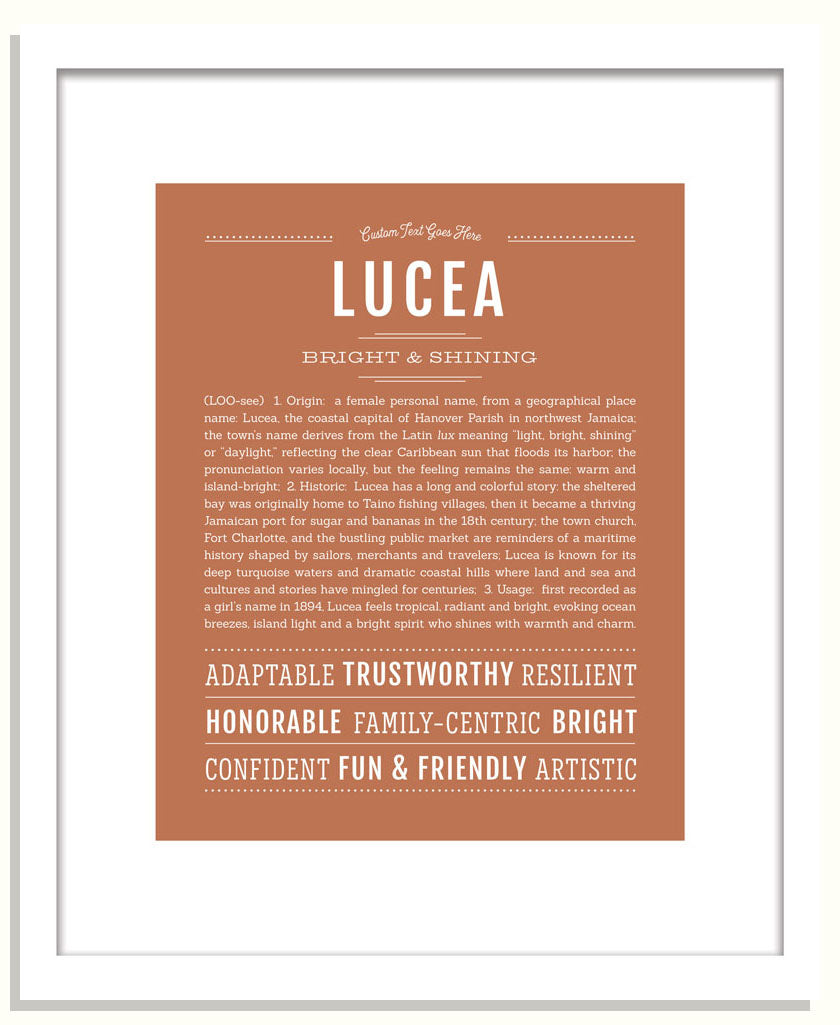 Lucea | Name Art Print